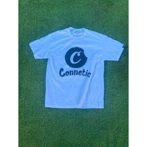 Connetic Graphic Print T-Shirt Short Sleeve Crew Neck Casual White L